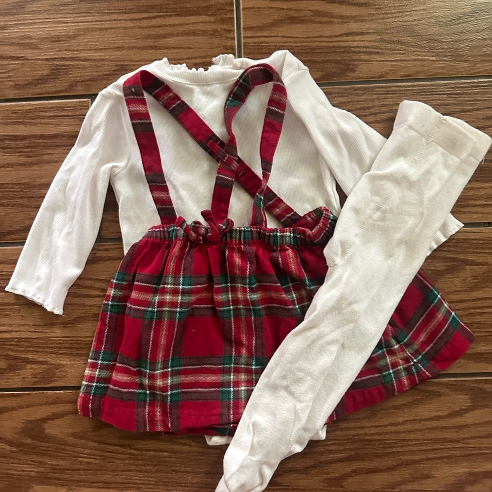 Carter's Red Plaid Kids Matching Set